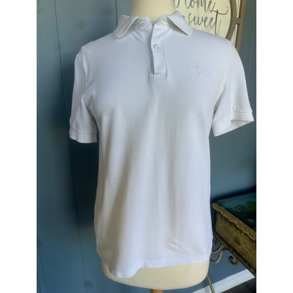 RAF SIMONS Women’s White Polo Shirt Size Medium - Picture 7 of 8